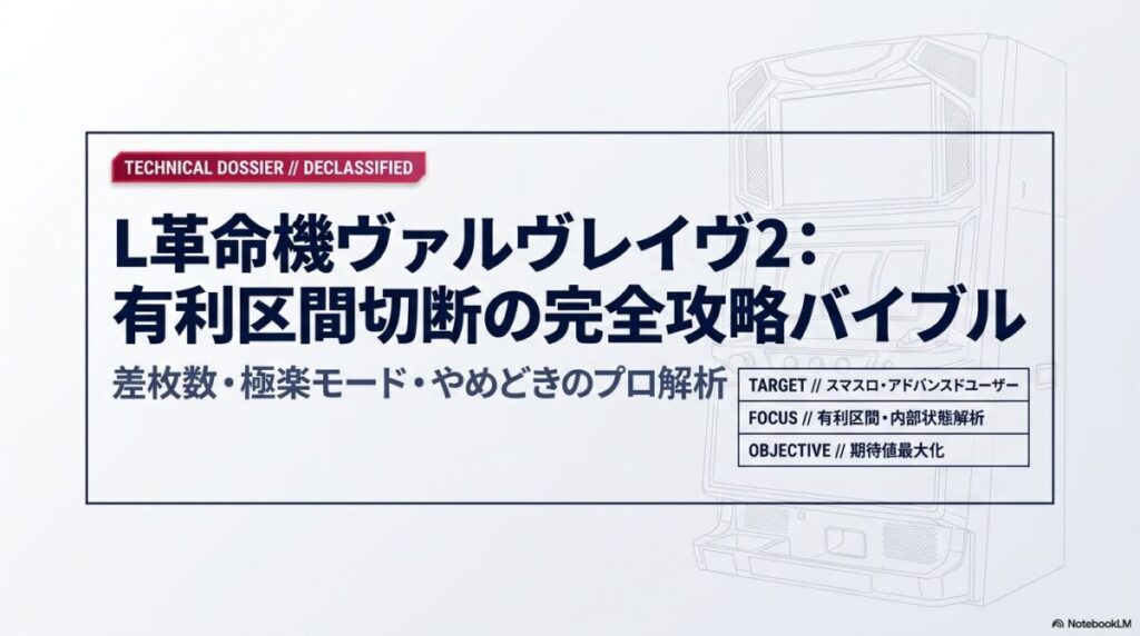 L革命機ヴァルヴレイヴ2の有利区間切断条件から極楽モードへの移行、最適なやめどきまでを網羅した勝利へのサイクル図。