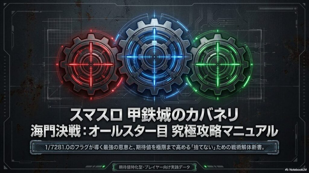 1/7281.0のフラグが最強の恩恵をもたらすこと、期待値を最大化する戦術解体新書であることが記されている 。